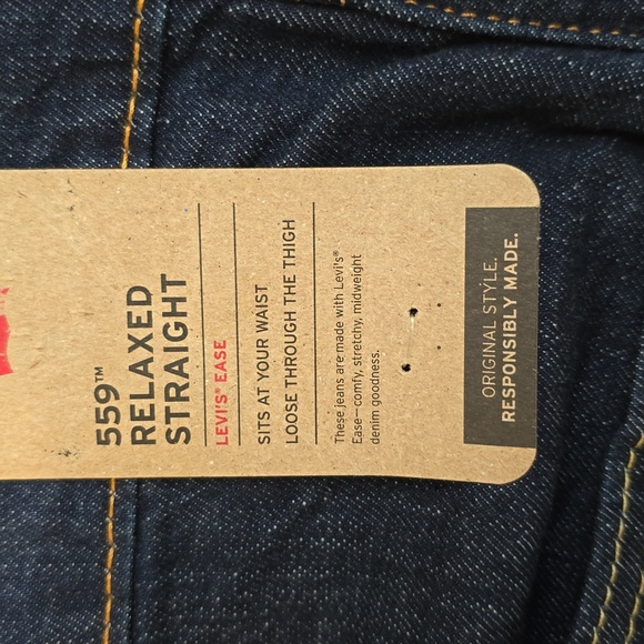 LEVI'S BRAND SIGNATURE MEN'S 559 BIG & TALL BLUE JEANS SIZE 46x30 - Picture 5 of 16